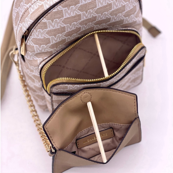 Michael Kors Maisie Extra-Small Logo 2-in-1 Backpack Camel Color - Picture 8 of 13